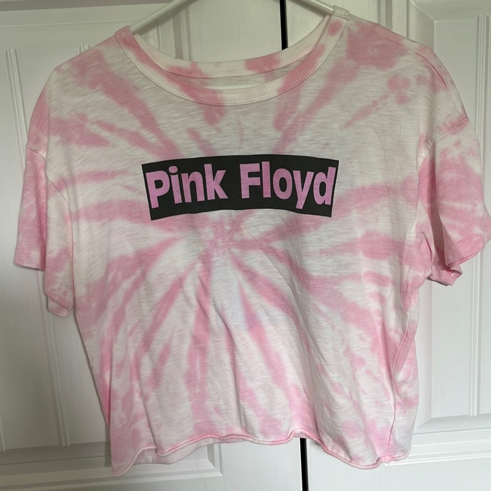 pink floyd cropped tee